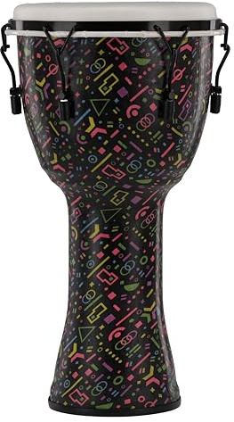 GEWA Liberty Djembé Mechanically Tuned - Durchmesser: 12 (30,5 cm) - Höhe: 23,5 (59 cm) - Anzahl Spannhaken: 6 - Muster: Crazy Neon