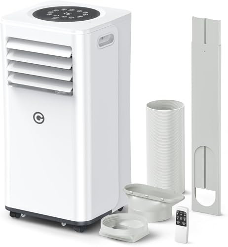 Condizionatore Portatile 9000 BTU/H, 4-in-1 Climatizzatore Portatile, Ventilatore, Deumidificazione, ventilazione mit Doppio Display Digitale, 24H Timer, Modalità Sleep, Applicabile a 88m³(33㎡)
