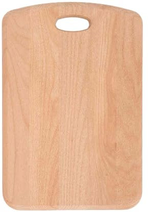 Planche à découper en bois de cuisine - Accessoire de cuisine - Pour grands et petits - Planche à pain et planches de service - Hêtre avec poignée - 34 x 24 x 2 cm