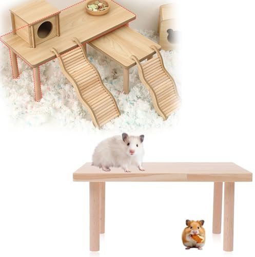 SZSMW Hamster ZubehöR - Hamster - Hamster Plattform（25 * 14 * 12cm） | Hamster Spielzeug - Geeignet FüR,Meerschweinchen,das Schneiden Ist Ordentlich und Glatt und Wird Ihrem Nicht Schaden