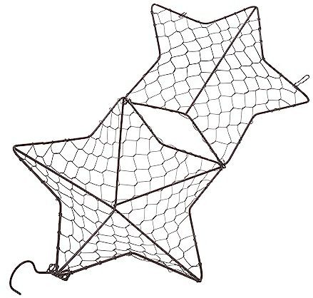 JOINPAYA Maceta Colgante Fácil de Colocar de Hierro en Forma de Estrella Marco Resistente Cesta Decorativa para Pared para Suculentas Decoración de Jardín
