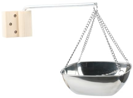 qokeeu Bol D'arôme De Sauna en Acier Inoxydable, Tasse À Huile De Sauna avec Chaîne, Bol D'huile Essentielle avec en Bois Et Vis Tasse, Saunas Cornucopia pour Saunas Traditionnel Ou Saunal Infrarouge