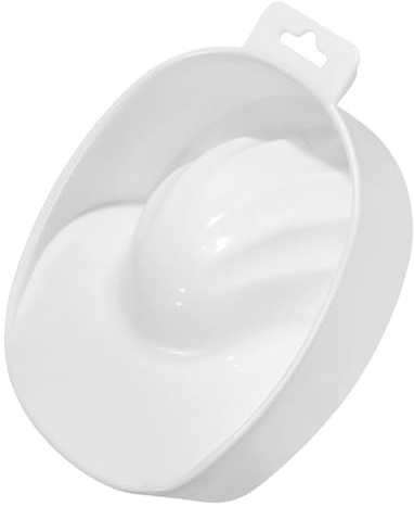 Bandeja de Manicura para Remojo de Uñas, Plástico Blanco | Uso Doméstico y Salón Profesional, Forma Rectangular Sola Capa, para Manos y Uñas Postizas