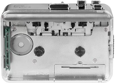 Qaonsciug Clear Cassettes Player MP3 File Converter USB Port Music Stereo Loudspeaker Travel Cassettes Sound Player USB Cassette Deck