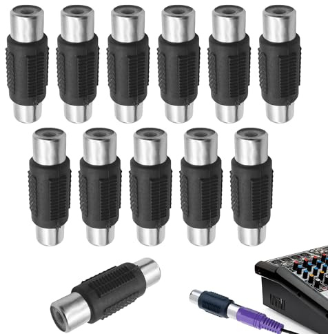 MEKEET 12PCS RCA Female to RCA Female Coupler