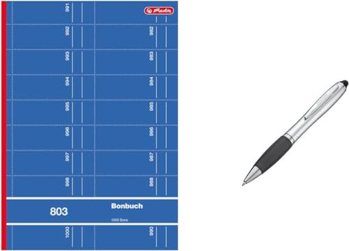 Bonbuch 803 / A4 / 1000 Abrisse + Touchpen Kugelschreiber mit Gravur
