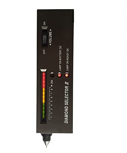 JZK Portable Electronic Diamond Tester Pen for Diamond, Sapphire, Ruby, Crystal, Agate, Jade, gems Multi Gemstone Precious Stones Hardness Test Tool, Diamond Selector II V2