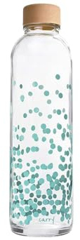 Carry Carrybottles Glastrinkflasche 0,7l (Pure Happiness)| Sportflasche, Wasserflasche | BPA-frei, auslaufsicher & kohlensäuregeeignet | Made in Germany