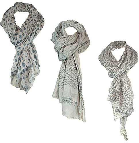 Sunsa 3er Set Damen/Herren Schal, weich Winter Herrenschal/Halstuch aus Modal, Große Unisex Winterschal. Tücher & Schals als Geschenkideen für Männer oder Frauen