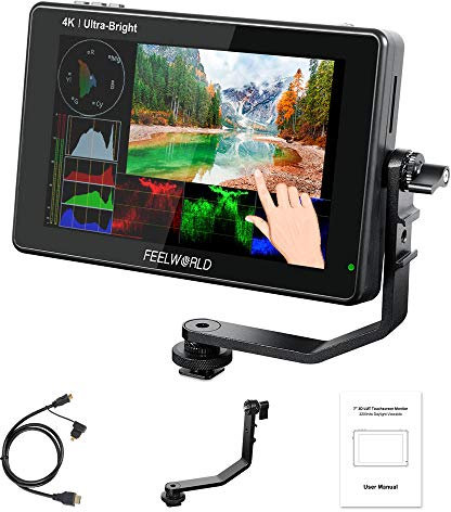 Feelworld LUT7S 7 Zoll 2200nit Ultraheller 3D-Lut-Touchscreen DSLR-Kamera Feldmonitor 1920x1200 IPS 4K HDMI 3G SDI DC-Ausgang Licht Sensor