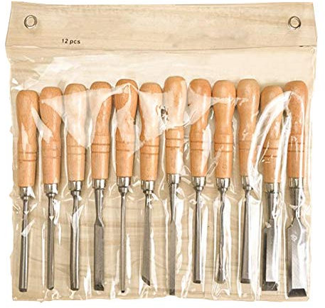 Holz-Schnitzwerkzeug Set, 12 stück Holz-Schnitzmesser mit Schleifsteine, Professional Holzschnitzerei Messer Werkzeuge für Holz, Obst, Gemüse Set für Anfänger und Profis...