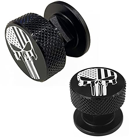 KAYBO Schweißhaube Helm Pipeliner Verschlüsse - 1 Paar schwarze USA-Flagge Muster Aluminium Helm Pipeliner Kopfbedeckung Ersatzteile Zubehör Schrauben Flip Hood Anti-Rost