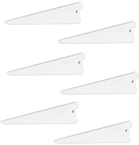 siwitec U-Träger 270x50mm für 2-reihiges Regalschienensystem weiss 6er | aus Stahl mit weißer Pulverbeschichtung, vielseitig kombinierbar, ideal für jeden Raum