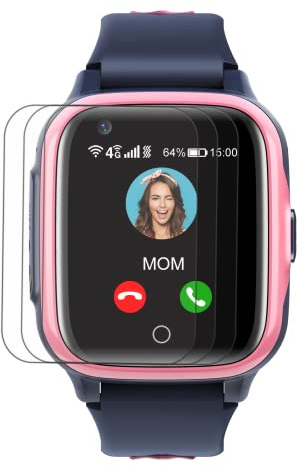 Krostming 3 X Film de protection de l'écran en verre trempé 4G kids GPS Smartwatch