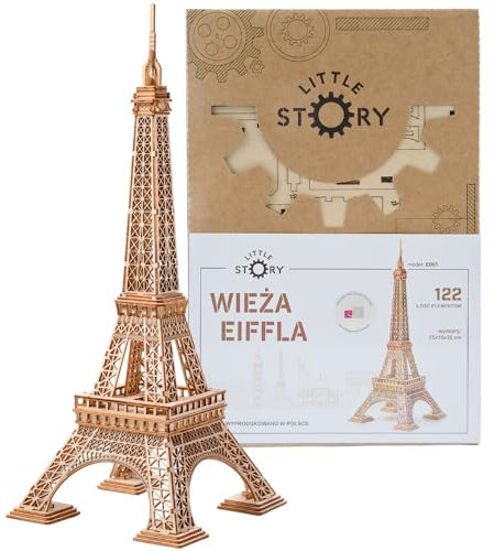 Little Story Holz Puzzle pädagogisch Modell 3D Set Do Self Für Kinder Erwachsene Geschenk… (Eiffelturm)