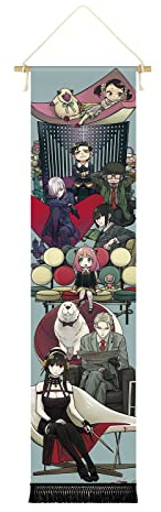 Hanging Poster Canvas Wall Art Banner Anime Art Canvas Decor | Yor Anya Anime Character Design Tapestry for Wall Decor Hanging Tapestry Decoration For Room,Dorm Anime Lovers (Painting-Characters)