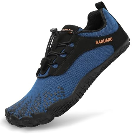 Barefoot-Schuhe für Damen und Herren, zum Trainieren, für Wanderungen auf felsigem Gelände, für zu Hause und im Freien, atmungsaktiv, mit breiter Zehenkappe und flacher Sohle, schwarz (nero fumoso