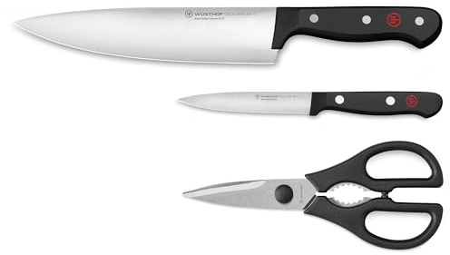 WÜSTHOF Gourmet Messerset mit 3 Artikeln, Schwarz