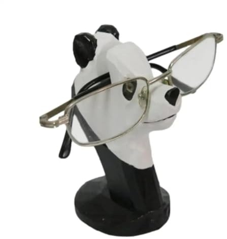 Tierform Holz Brillenhalter Tier-Brillenständer, handgeschnitzt, Panda-Figuren, Tierstatuen, Brillenständer, Sonnenbrillenhalter, Desktop, Heimbüro, Dekor, Geschenk