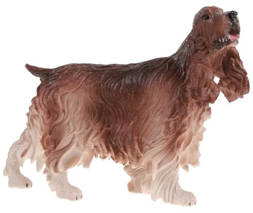 KONTONTY Spanischer Hund Simulationsfigur Aus Kunststoff Realistische Tierfigur Für Kinderzimmer-Dekoration Kleine Hundedekoration Spielzeug Für Junge Mädchen