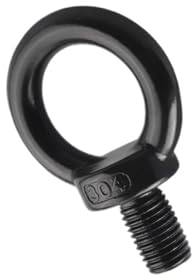 FANNIXI Augenschrauben und Muttern M3 M4 M5 M6 M8 M10 M12 M14 M16 M18 M20 M24 Schwarz 304 Edelstahl Ring Hebeösenschraube Marine Hebeösenschrauben Ringschraube (Color : M6X12 5PCS)
