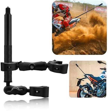 HAFOKO Motorrad Fahrrad Lenker Klemm Halterung Kit mit 59 Unsichtbarer Selfie Stick für Insta 360 X5 X4 X3 X2 X ONE RS R GO 3 Hochleistungs Kamera Doppel Klemm Halterung Motorrad kompatibel für Gopro