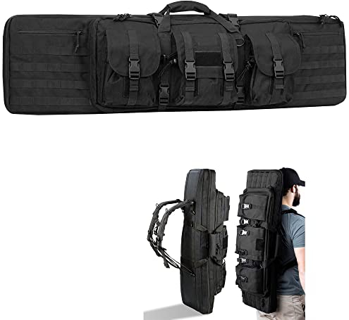 ANSNOW Weicher Doppelter Langer Gewehrkoffer, Waffenkoffer Für Gewehre, Taktische Karabiner-Gewehrtasche Für Den Außenbereich, Waffentragekoffer, Gewehrtaschen Für Den Schießstand, Taktischer Gewehr