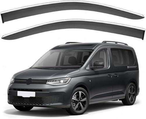 ZKNing Auto Autofenster Windabweiser für VW Caddy MK3-2K 2005-2017 2018 2019, Regenabweiser Seitenscheiben vorn und hinten Autofenster Regenschutz Integrierte Deflektoren
