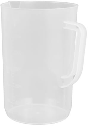 Hoement Misurino Graduato in Plastica Bianca da 3000ml Superficie Graduata e Resistenza All'usura, la Misurazione Precisa Dell'olio in Officina