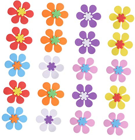 TOYANDONA 160stücke Eva-Schaum-Blumen-Aufkleber Selbstklebend Bunte Wandaufkleber Für Wohnzimmer Kinderzimmer Party Dekoration