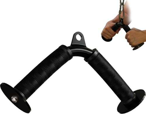 Fitarc Barre V Triceps pour Poulie, Accessoire Triceps pour Tirage Vertical, Barre Triceps pour Équipement de Gym à Domicile, Poignées Antidérapantes en Caoutchouc, Accessoire pour Machine à Câbles