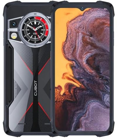 Cubot Kingkong 9 - Smartphone 6.58 FHD+ 120Hz, 12GB RAM (12GB+12GB Ext.), 512GB ROM, Cámara 100MP + Visión Nocturna, Batería 10600mAh, Android 13, Helio G99, Negro