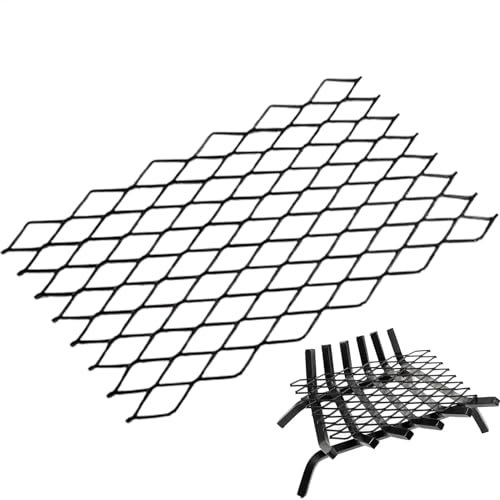 Wood Stove Grate, Heavy Duty Fireplace Grates, Steel Fireplace Grills, Sturdy Log Holder, Fire Grates, Fireplace Retainer Mesh, Outdoor Fire Grates, Fireplace Grate Holder, Log Retainer for Fireplaces