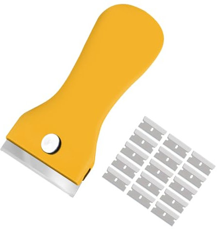 Oven Cleaning Tool +15 Spares -Multi-Surface Cleaner Ideal for Glass, Ceramic Cooktops, Hobs, Tiles, Windows [Non-Scratch] -Removes Burnt-on Food, Paint, Stickers, Labels etc. (Packaging May Vary)