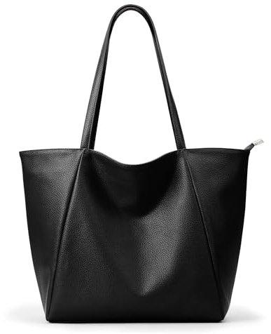 KALIDI Handtasche Damen Shopper Tasche Tote Bag PU Leder Große Schultertasche mit Reißverschluss für Arbeit,Einkauf，Schule