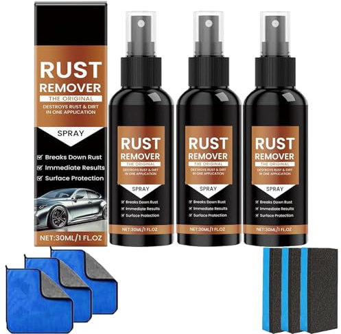 Rostentferner Metall Spray, Rost Entfernen, Rust Remover, Flugrostentferner Auto, Rostentferner Sprayer Rost Entferner Reinigungsspray, Rostentferner für Metall/Fahrrad/Auto/Fahrradkette (3)