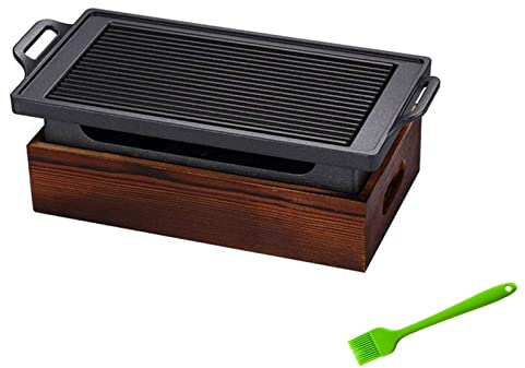 Barbecue de table pour jardin, pique-nique, fête, barbecue coréen, japonais, four à charbon de bois, poêle à alcool, ustensiles de cuisine antiadhésifs
