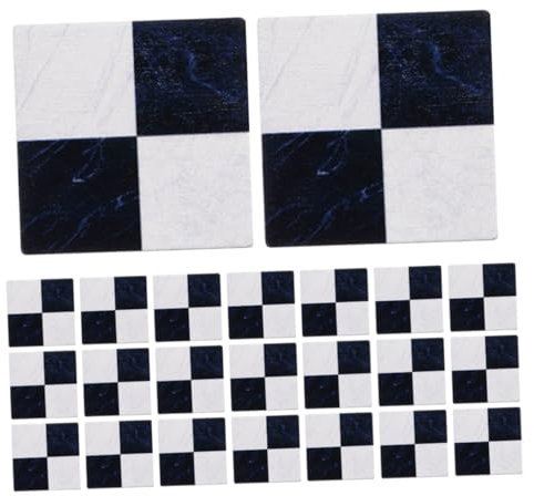 Didiseaon 30pcs Simulated Wood Floor Tiles for Dollhouse Miniature Flooring Realistic Texture Self Adhesive Vinyl Floor for Dollhouse Decoration and Furniture Accessories