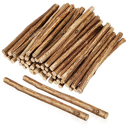 Parliky 50 Palitos De Madera Para Manualidades Palitos De Madera Natural Con Corteza Ramas De Para Manualidades 3.93X0.31X0.31In Para Árboles De Navidad Casas Para Pájaros Y Decoración Rústica