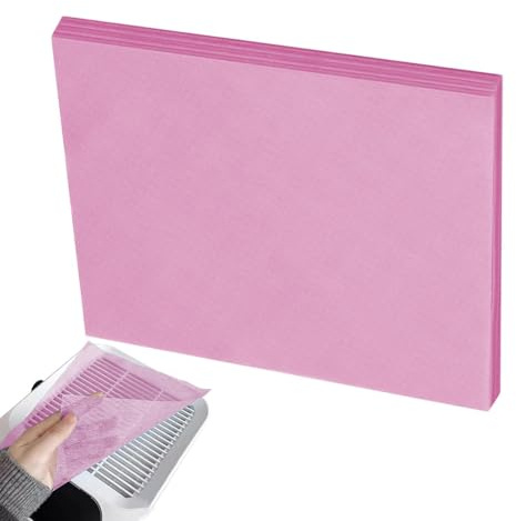 Dust Collection Sheets - 100 Pack Disposable Papers Professional Nail Training Pads Protector Sheets for Manicure Table Support Quick Cleaning with Strong Dust Control | Daily Use