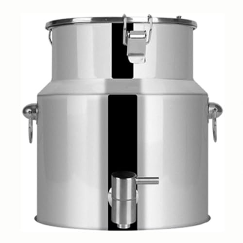 aliooila Bidon De Lait Épais Avec Robinet 201 À Lait Inox Hermétique-seau De Cuisine Avec Couvercle-seau De Rangement Pour Le Riz, La Farine, Les Céréales,Capacity-76L