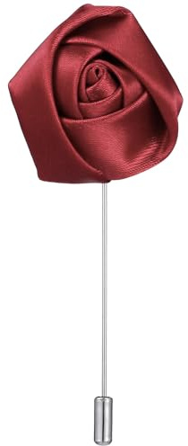 KESYOO Broche en forme de fleurs pour homme pour costume, accessoire en tissu et alliage, 4 cm, broche pour costume, mariages et événements formels