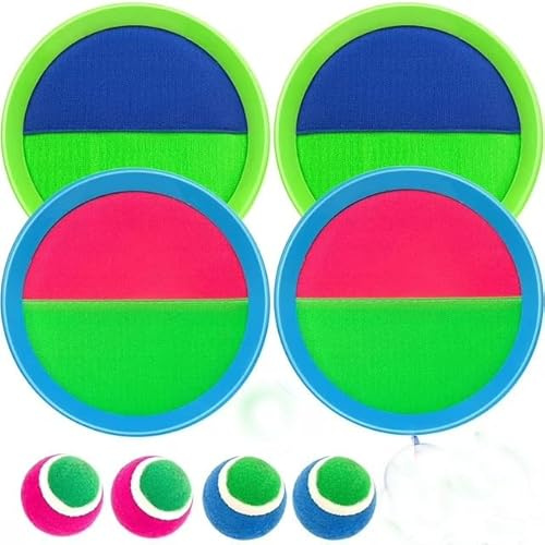 Klettballspiel Klettball Strandspielzeug, Strandspiele Wurfspiel für Kinder Erwachsene, Wurfspiel-Set für Junge Mädchen, Garten Outdoor Draußen Strand Wasserdicht Spielzeug Spiele-B