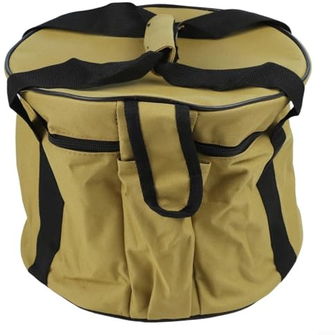 Tragbare wasserdichte Outdoor-Kochset-Tasche mit weicher Innenseite und ergonomischem Griff, entworfen für Camping, Grillen und Picknick-Aufbewahrung (Schlamm)