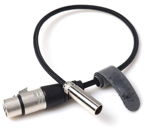 Cavo adattatore da XLR maschio a XLR femmina, di alta qualità, per collegamento senza soluzione di continuità dispositivo uditivo, cavo audio da 40 cm a piccolo