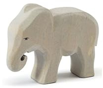 Ostheimer 20423 Elefant klein fressend aus Holz Höhe 11cm
