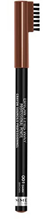 Rimmel Crayon à sourcils professionnel avec peigne n° 001 - Marron foncé