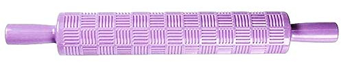 Mattarello con Decorazioni - Righe quadrate - mattarello Decorativo - Biscotti - plastica - Cake Design - Visto in TV - Idea Regalo Natale e Compleanno
