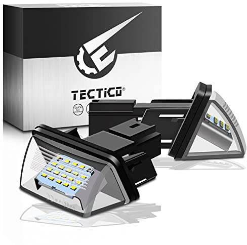 TECTICO LED Kennzeichenbeleuchtung Nummernschildbeleuchtung SMD Canbus für 206 207 306 307 308 406 407 5008 Partner C3 C4 C5 Berlingo Saxo, 2 Stücke