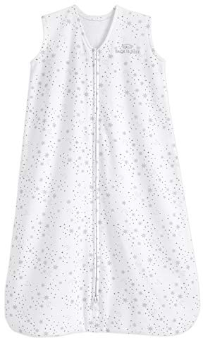 Halo Baby Schlafsack | 0,5 Tog Sleepsack | 100% Baumwolle, Mitternachtsmonde für Neugeborene | Einfacher Zip -Zugriff von Windelwechsel | Lullaby Trust Partners | Unisex, Jungen & Mädchen, 6-18 Monate